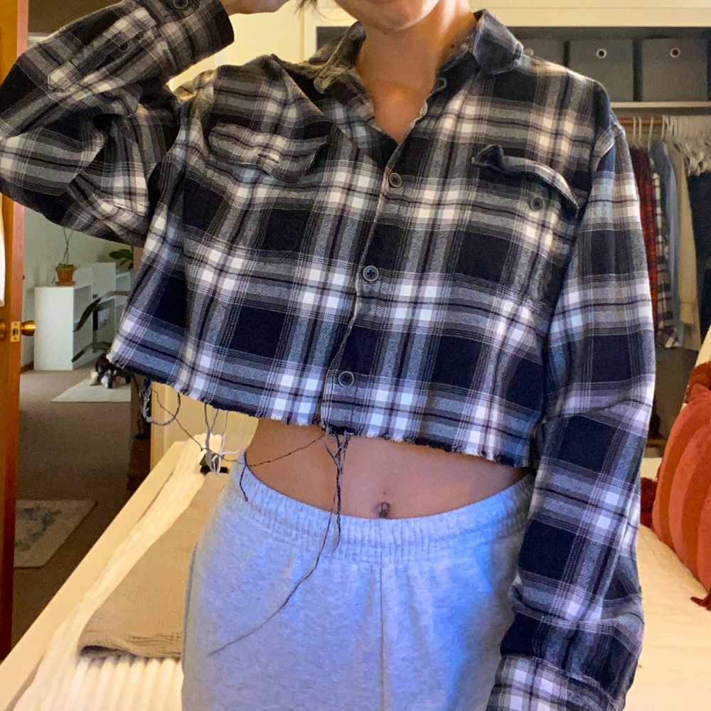Vintage cropped flannel